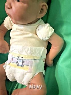 OOAK African American Clay Baby Cannon Janet Paulger of Lullaby Dolls 16 2006