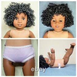 OOAK Custom American Girl Doll Dark Skin Sonali Mold Black Hair Brown Eyes