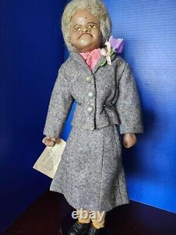 OOAK NIADA Roberta Bell Mary McLeod Bethune Doll and Book