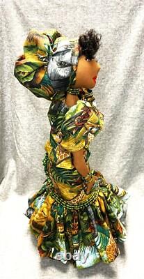 Omalara #410 Black African-American- 19''-20'' -#Doll-#handmade