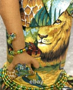 Omalara #410 Black African-American- 19''-20'' -#Doll-#handmade
