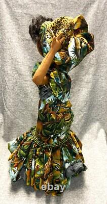 Omalara #410 Black African-American- 19''-20'' -#Doll-#handmade
