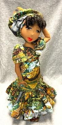 Omalara #410 Black African-American- 19''-20'' -#Doll-#handmade
