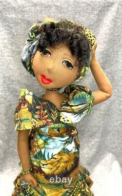 Omalara #410 Black African-American- 19''-20'' -#Doll-#handmade