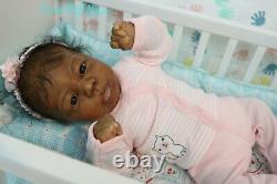 Ooak Reborn Preemie Baby Girl Doll Africn American Black Baby Ethnic Biracial