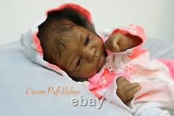 Ooak Reborn Preemie Baby Girl Doll Africn American Black Baby Ethnic Biracial