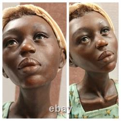 Ooak Tall Rare Hyperrealistic African American Black Art Clay Doll Mark Dennis
