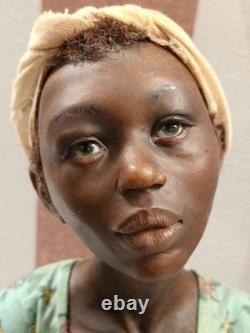 Ooak Tall Rare Hyperrealistic African American Black Art Clay Doll Mark Dennis