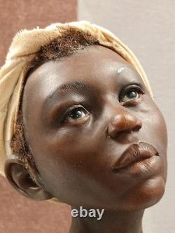 Ooak Tall Rare Hyperrealistic African American Black Art Clay Doll Mark Dennis