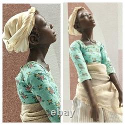 Ooak Tall Rare Hyperrealistic African American Black Art Clay Doll Mark Dennis