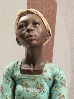 Ooak Tall Rare Hyperrealistic African American Black Art Clay Doll Mark Dennis