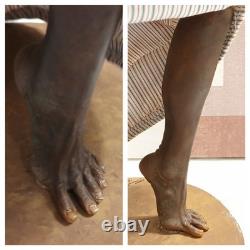 Ooak Tall Rare Hyperrealistic African American Black Art Clay Doll Mark Dennis