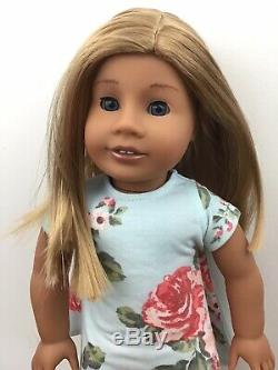 Opal Custom OOAK African American Girl Doll Addy Mold Blonde Wig Blue Eyes