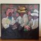 Orig Painting African American Women Black Americana Folk Art Ruthe Ruth McCann