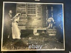 Original 1909 AFRICAN AMERICANS large PHOTO and Marriage Certificate