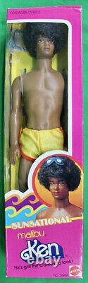Original 1981 Barbie's Friend African American Sunsational Malibu Ken 3849 MIB