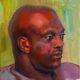 Original Oil Portrait African American Black Bold Man Realism Impressionism US