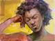 Original Oil Portrait Young African American Black Woman Signed Impressionism