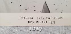 Pageant Signed Photo 1971 MISS INDIANA PATRICIA PATTERSON, African American/Black