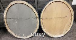 Pair of African American Black Americana Man&Woman Oval Framed Portraits