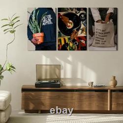 Patto Black Men Canvas Wall Art Set of 3 Fashion African American Black Man P