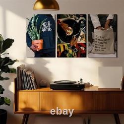 Patto Black Men Canvas Wall Art Set of 3 Fashion African American Black Man P
