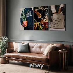 Patto Black Men Canvas Wall Art Set of 3 Fashion African American Black Man P