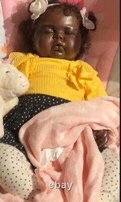 Pickle reborn doll girl handmade African American black