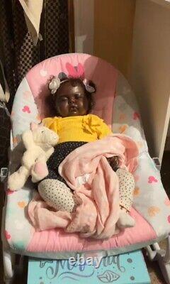 Pickle reborn doll girl handmade African American black