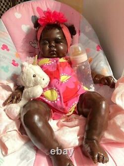 Pickle reborn doll girl handmade African American black