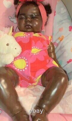 Pickle reborn doll girl handmade African American black