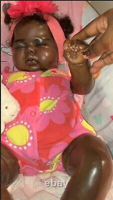 Pickle reborn doll girl handmade African American black