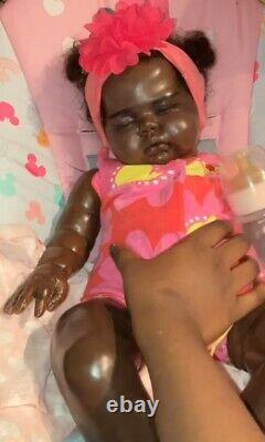 Pickle reborn doll girl handmade African American black