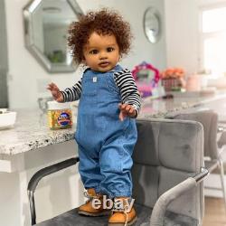 Pinky 26 Inch Reborn Toddler Baby Doll Black Boy Lifelike African American Newbo