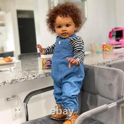 Pinky 26 Inch Reborn Toddler Baby Doll Black Boy Lifelike African American Newbo