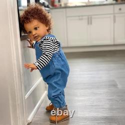 Pinky 26 Inch Reborn Toddler Baby Doll Black Boy Lifelike African American Newbo