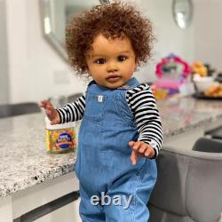 Pinky 26 Inch Reborn Toddler Baby Doll Black Boy Lifelike African American Newbo