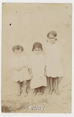 Poor African American Children 1900 Adorable Black Kids Antique Photo Q9580