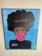 Pop Art Original Outsider Art African American Black Woman Painting Bubble Gum