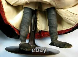 Pr Vintage Walnut Cloth Black Folk Art Primitive Dolls Loveleigh Novelty