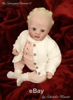 Precious OOAK African Albino Black Baby Doll Reborn Art Doll Collector