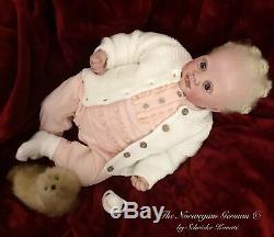 Precious OOAK African Albino Black Baby Doll Reborn Art Doll Collector