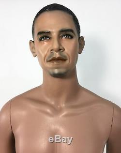 President BARACK OBAMA Mannequin Black African American Male Life Size Realistic