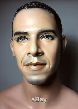 President BARACK OBAMA Mannequin Black African American Male Life Size Realistic