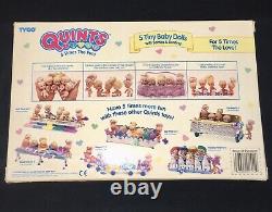 QUINTS 1989 NOS 5 Tiny Baby Dolls NEW NICE Black Tyco Set #1554 VHTF OOP RARE