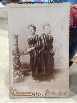RARE 1890 African American Black Conjoined Twins Two Headed Nightingale Carolina