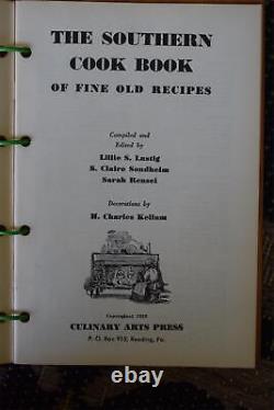 RARE 1939 Vintage SOUTHERN RECIPE RACIST COOK BOOK Dixie AFRICAN AMERICAN BLACK