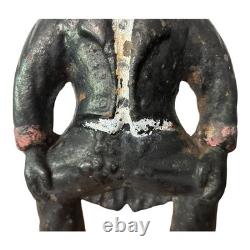RARE ANTIQUE African American Black Cast Iron Figural Andiron Fireplace