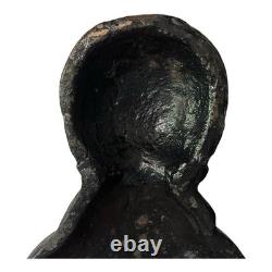 RARE ANTIQUE African American Black Cast Iron Figural Andiron Fireplace