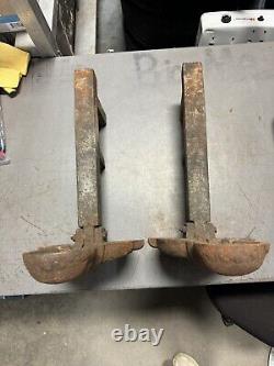 RARE ANTIQUE African American Black Cast Iron Figural Andirons Fireplace